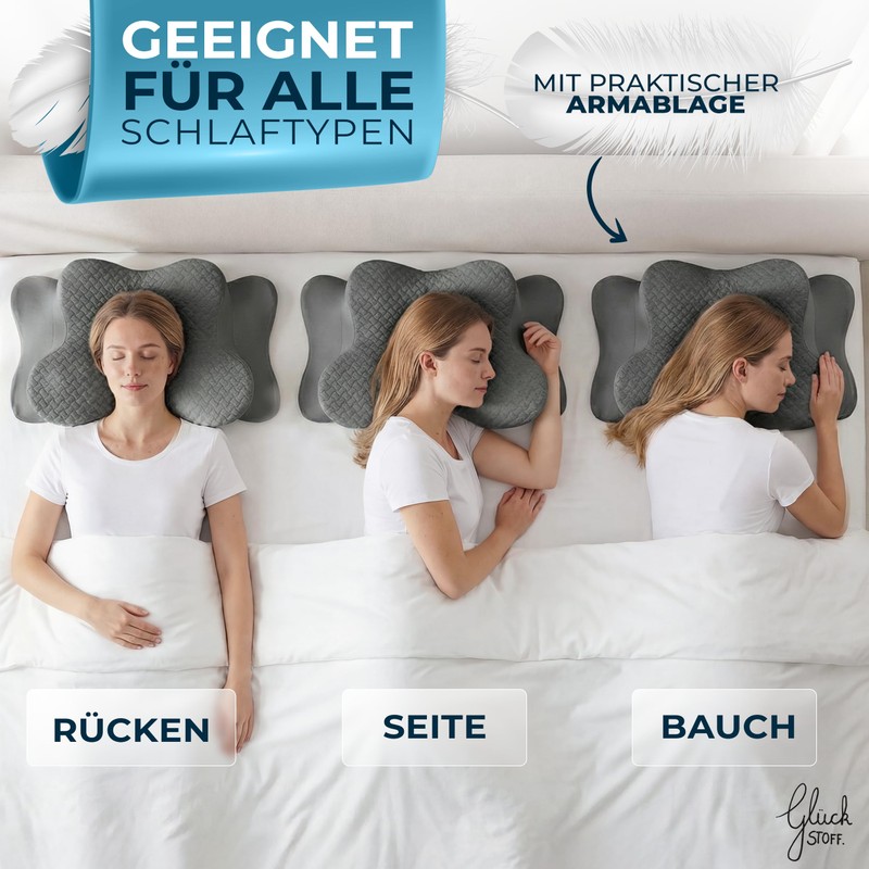 Glückstoff Cushion Cover for Ergonomic Cushion [with Cooling and Heat