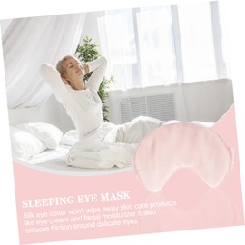 Baluue Silk Eye Mask Soft Dual Sided Eye Cover for Women for Sleep Travel Relaxation Lightweight Comfortable Pink Eye Shade for Uninterrupted Sleep