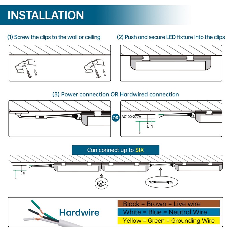 Barrina LED Shop Light, 3Ft 30W 4000LM 5000K, Daylight White