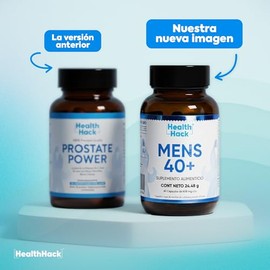 Health Hack Prostate Power | Suplemento Avanzado para la Salud de la Próstata | Fórmula Natural con Semilla de Calabaza, Ciruelo Africano, Granada, Licopeno, Zinc y Vitamina D