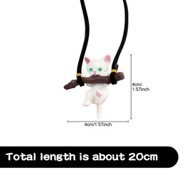 Jagowa Swinging Cat Car Hanging Ornament Novelty Branch Cute Flying Cat Swinging Car Interior Pendant Decoration Accessories