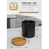Nucookery 360°Rotating Utensil Holder, 7.2" Kitchen Utensil Crock, Ceramic Cooking