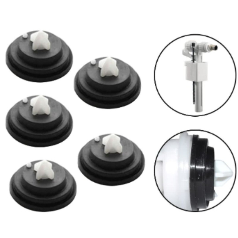 5 x Inlet Float Valve Diaphragm Washer - Spare Rubber