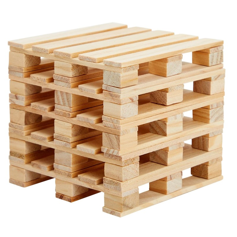 Juvale Wood Pallet Coasters - Pack of 6, 3.9 x