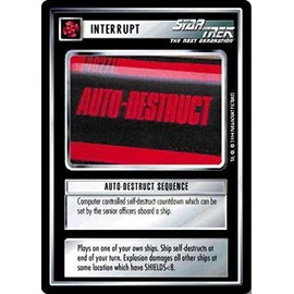 Decipher Star Trek CCG 1E Premier Limited (B Border) AUTO-Destruct Sequence 110U