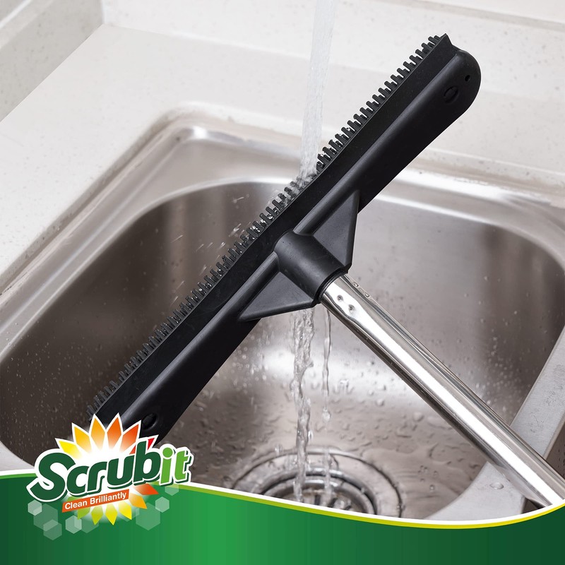 SCRUBIT Fur Remover Broom, Pet Hair Removal Tool with Squeegee