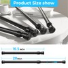Fvonzn Black Tension Rod 16.5 to 28 Inch, Adjustable Tension