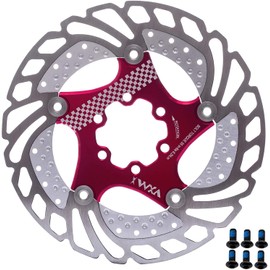 YBEKI 140 mm 160 mm 180 mm 203 mm Bicycle Brake Disc with 6 Screws Bicycle Cooling Brake Disc Swimming Brake for Road Bike, Mountain Bike, MTB, BMX