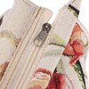Woven Fabric Storage Bag with Wood Handle Exquisite Practical Knitting
