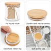 Oui Yogurt Lids Set - Bamboo & Wooden, Silicone Sealed,