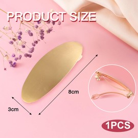 LunarCharm Oval Hair Clip Vintage Metal Large Hair Clip Gold French Wedding Prom Formal Hair Accessories for Women Girls Long Thick Hair