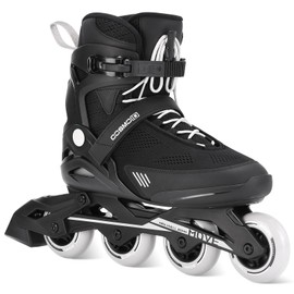 COSMOID Men's Adult Fitness Inline Skate, Outdoor Street Blades Roller Adult Male, Professional Fitness Roller Skates Blades,Black,Size 5-12,Move
