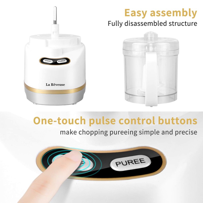 La Reveuse Electric Mini Food Processor Small Chopper 200 Watts