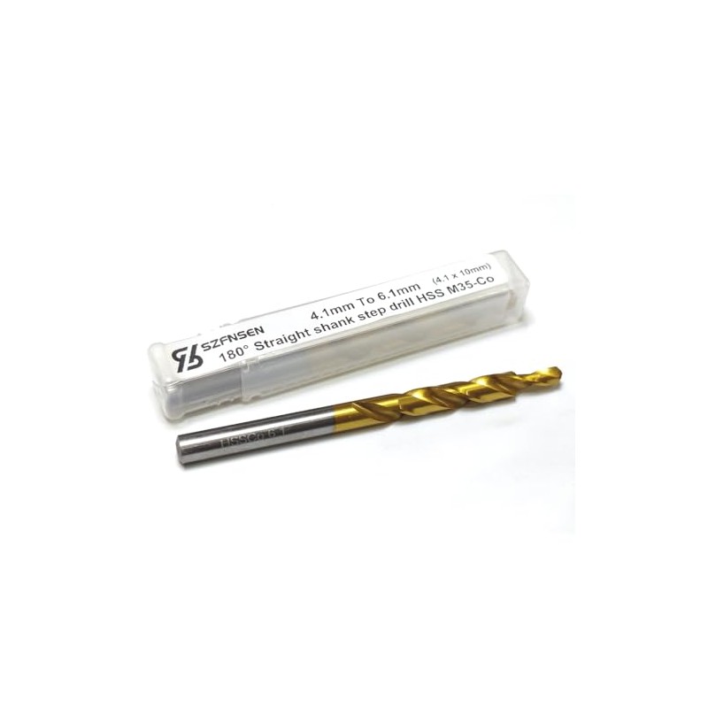 4.1MM to 6.1 MM 180 Angle Straight Shank Step HSS
