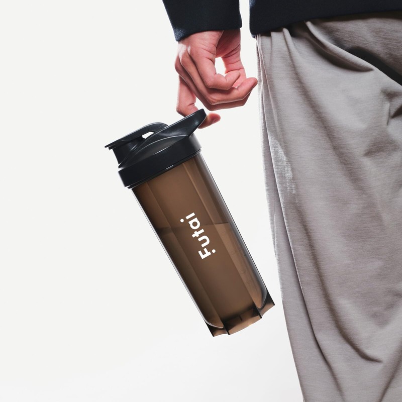 Futai Protein Shakers, White, 23.7 fl oz (700 ml), Set