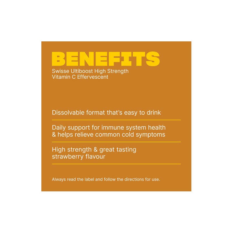Swisse Ultiboost High Strength Vitamin C Effervescent 60 Tablets