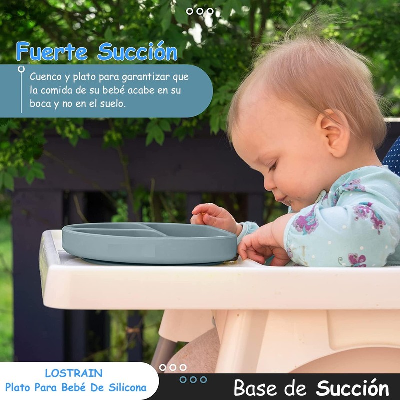 Set de Alimentación Uplayteck E2406270130-03: Plato Dividido, Tazón y Vaso