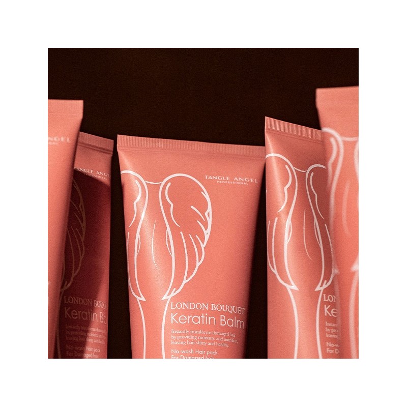 탱글엔젤 런던부케 케라틴 밤 극손상 단백질 노워시 헤어팩, 180ml, 1개