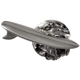 Surfboard Toilet Flush Handle Front Mount in Satin Pewter
