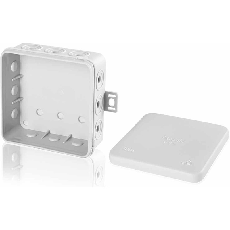 F-Tronic junction box IP54 for damp areas, 75 mm x