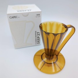 Flower Dripper DEEP27 FDD-27CBR Clear Brown Deep Dripper Deep 27 CAFEC Café Made in Japan