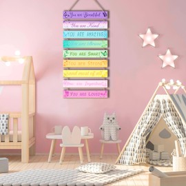 UBTKEY Butterfly Room Decor Set - 9 Pieces for Girls' Bedroom, Inspirational Wall Plaques