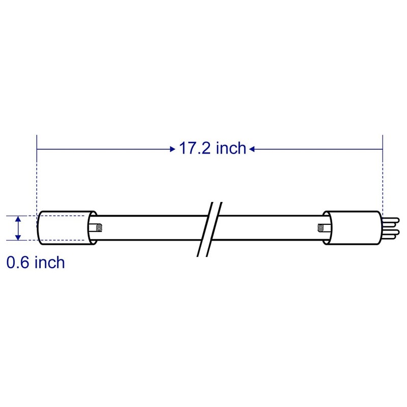 HQUA-TWS-12L 55W UV Lamp Only Fit HQUA-TWS-12 UV Water Purifier