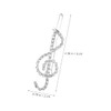 Gatuida 2pcs Rhinestone Music Note Hair Clips Lightweight Sparkle Barrettes