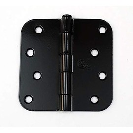 Penrod Door Hinges, Black Prime 4 Inch with 5/8 Inch Radius, 2 Pack