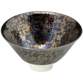 aito kta857 Kyō Ware Kiyomizu Pottery Porcelain Kiln Glass, Black Rainbow