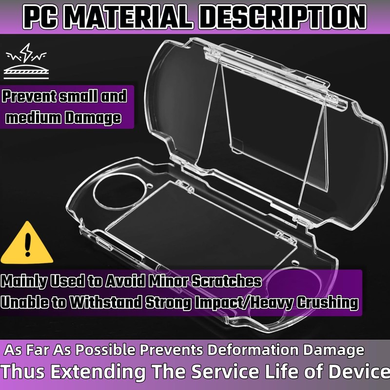 Clear Hard Case for PSP 1000 Series，Protective Transparent Hard Case,