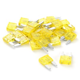 (25Pcs) 20 Amp Mini Car Fuses, 20A Automotive Fuses, Blade Fuse for Car/RV/Truck/SUV/Motorcycle/Boat