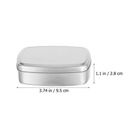 Baluue 20pcs Square Aluminum Cream Jars Refillable Travel Containers for Balm Cosmetics and Jewelry Screw-top Lids Leak Design for Easy Storage and Reuse