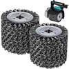 Teenyyou 2 Pack 4.7 x 4 Twisted Steel Wire Wheel