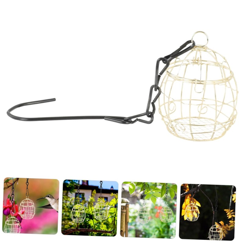 WOONEKY 6Pcs Feeder for Garden Hanging Outdoor Bird Feeding Container