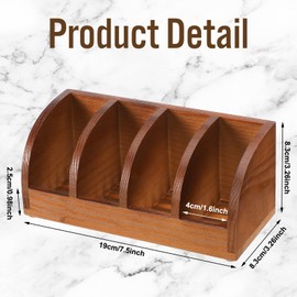 Yiyiring Natural Wooden Multi-bar Soap Holder 7.5 x 3.2 x 3.2 Inch for Shower, 4-Slot Self Draining Handmade Soap Dish, Bathroom Organizer for Bar Soaps, Keeps Bars Dry Longer