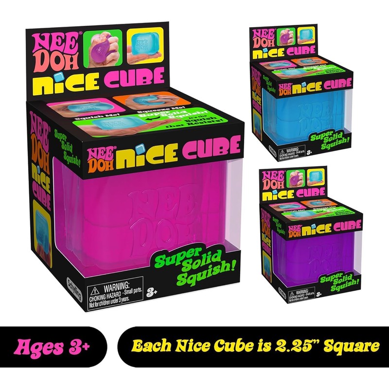 Schylling NeeDoh Nice Cube -Sensory Squeeze Toy with Super Solid