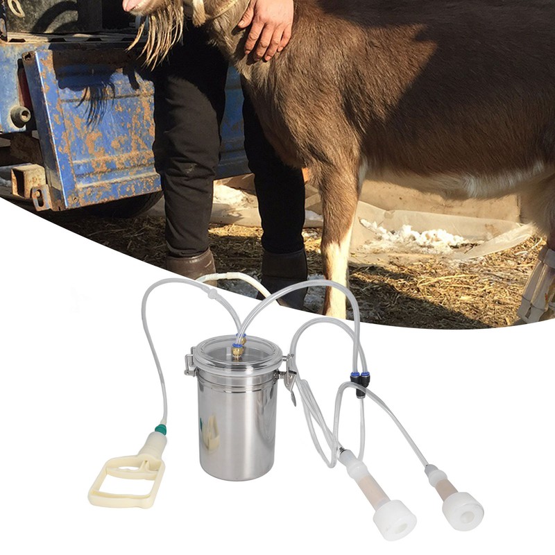 Manual Milking Machine 2000ml Effort Saving Control Stainless Steel Bottle