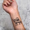 4 x 'Mountain Wolf' Temporary Tattoos - Water Resistant, Skin-Safe,