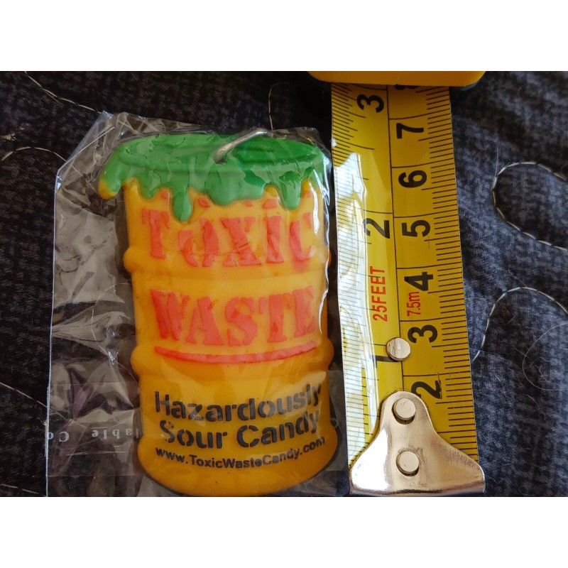 Toxic Waste Hazardously Sour Candy Promotional Rubber Keychain (NEW)