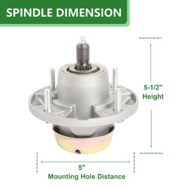 JYLEYJ Lawn Mower 54 inch Deck Rebuild Kit Compatible with John Dee re Z425 Z435 Z445 Includes 3 Spindle AM124498, AM131680, 3 Blade M143520, 1 Be lt M154296