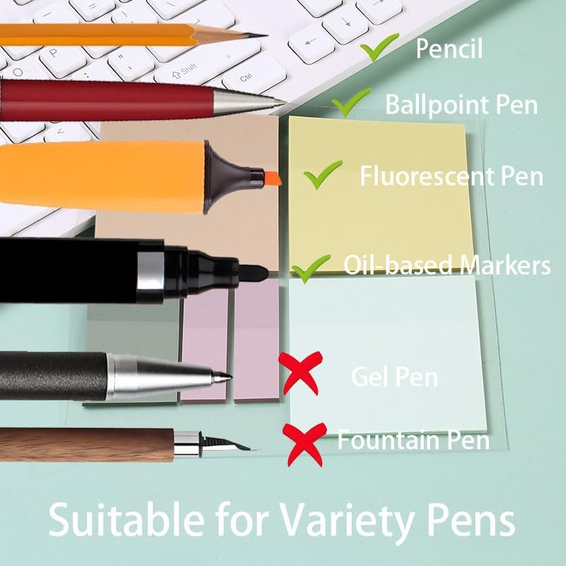 Ubuymart 820 Sheets Transparent Bible Sticky Notes,Waterproof Clear Sticky Notes,Bible