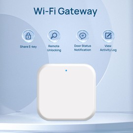 LOQRON G2 Gateway Smart Lock WiFi Gateway, Remote Control Bluetooth Lock, Compatible with TTLock App for Smart Door Locks and Key Lock Box