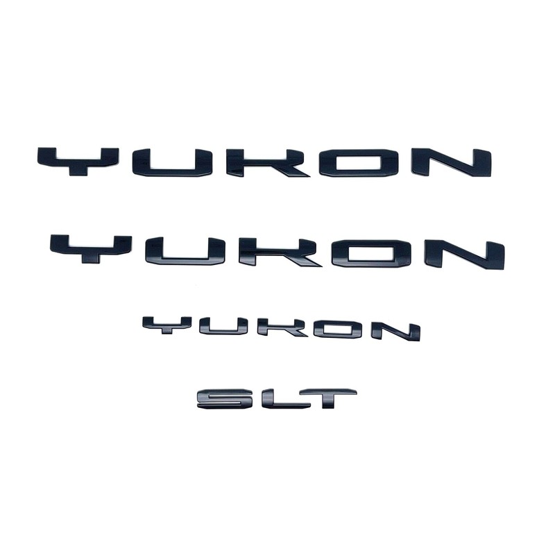 Set Door Rear SLT Yukon Emblems Letters 3D Badge Replacement