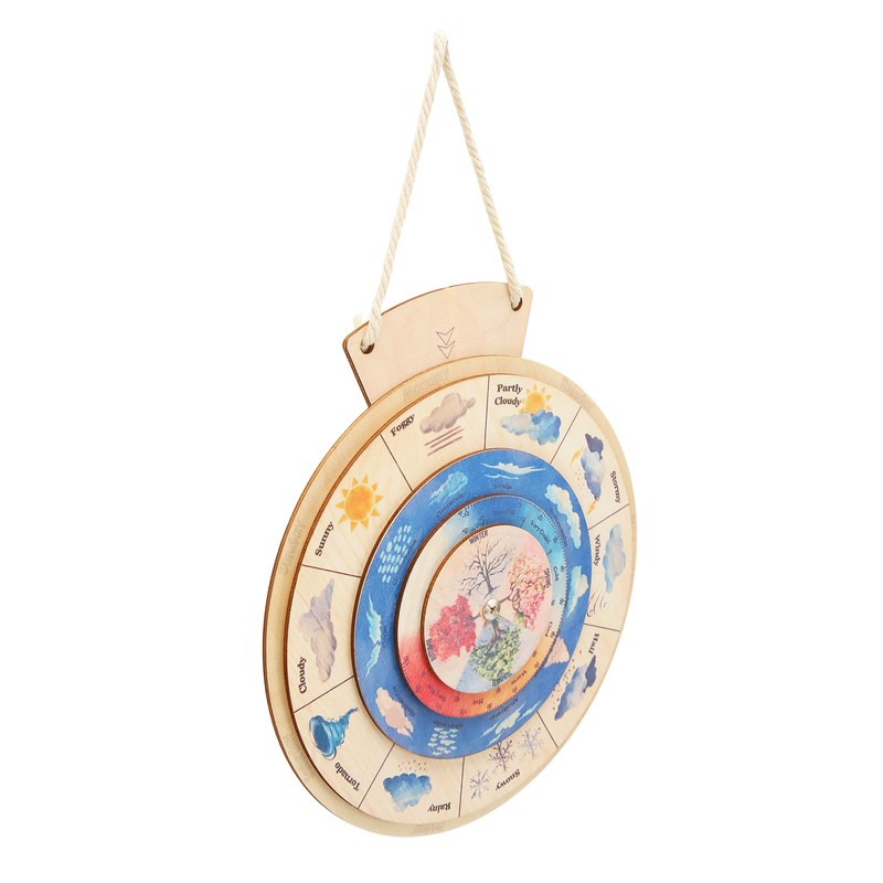 Kids Cognitive Calendar Clock Weather Cloud Seasons Temperature Early Learning