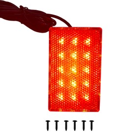 Universal Fit Rear Bumper Diffuser Rear Fog Pilot Light Kit w/ F1 Style Strobe Brake Feature & Adjustable Add-On Mounting Bracket For Car SUV Motorcycle golf cart （Powered by 15-SMD ） (Red Lens)