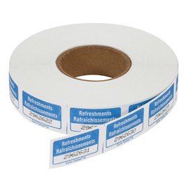 Merangue Refreshments Ticket Roll, 1000 Pack, Blue