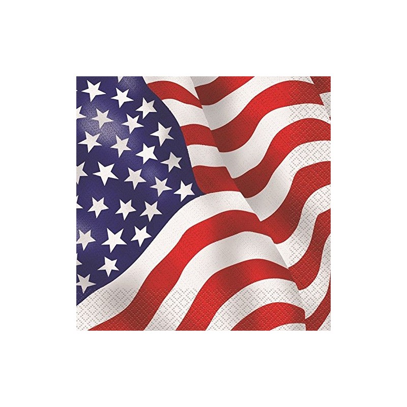 American Flag Lunch Napkins : package of 16