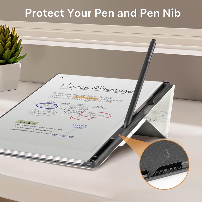 CoBak Remarkable Paper Pro Case - With Pen Holder, Nib