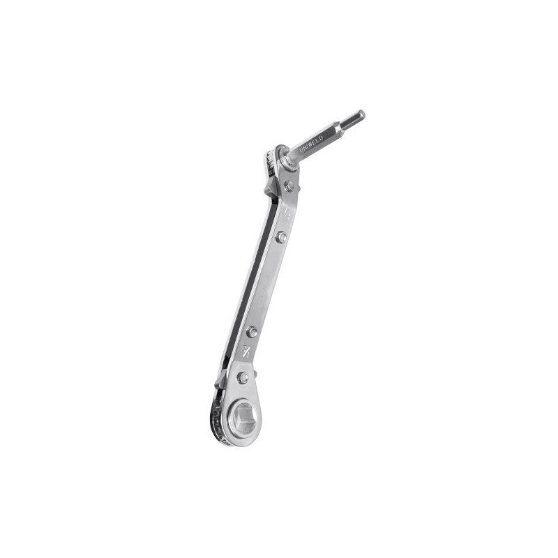 Uniweld 70075 Reversible Offset Ratchet Wrench with DHW316 Dual Hex